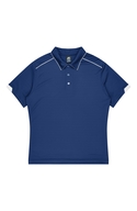Currumbin Polo Shirt - Youth - Polyester Mini Waffle knit - Royal/White