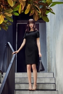 Woolstretch Short Sleeve Shift Dress - Women