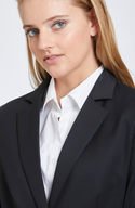 Indira Classic Two Button Jacket in Stretch Wool Blend
