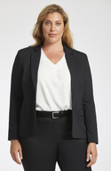 Indira Classic Two Button Jacket in Stretch Wool Blend