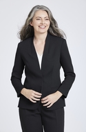 Collarless Jacket with Removable Tie