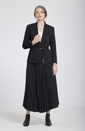 Collarless Jacket with Removable Tie