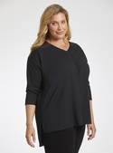 Loose Fit V Neck Tunic