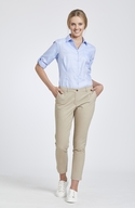 Blue Oxford Shirt with Roll-Up Sleeve