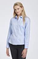 Blue Oxford Shirt with Roll-Up Sleeve