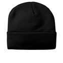 Knitted Acrylic Beanie - Black