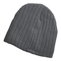 Cable Knit Acrylic Beanie - Charcoal
