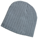Cable Knit Acrylic Beanie - Grey