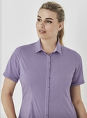 Newport Short Sleeve Mini-Check Shirt - Women