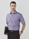 Newport Short Sleeve Mini-Check Shirt - Men