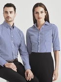 Springfield 100% Cotton 3/4 Sleeve Check Shirt - Women