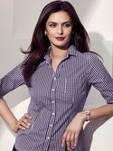 Springfield 100% Cotton 3/4 Sleeve Check Shirt - Women