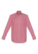 Springfield Long Sleeve 100% Cotton Check Shirt - Men - Cardinal Red