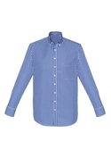 Springfield Long Sleeve 100% Cotton Check Shirt - Men - French Blue