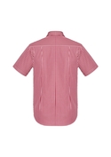 Springfield Short Sleeve 100% Cotton Check Shirt - Men - Back View