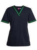 Contrast Scrubs Top - Women