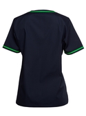 Contrast Scrubs Top - Women - Back