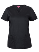 Premium Scrub Top - Stretch - Women - Black