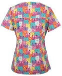 Printed Scrub Tops - Women