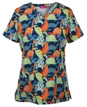 Printed Scrub Tops - Women