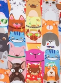 Printed Scrub Tops - Women - Raining Cats and Dogs