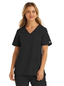 Momentum Double V Neck Scrub Top - Women - Black