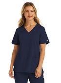 Momentum Double V Neck Scrub Top - Women - Navy