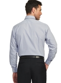 Grey/White Gingham Check Tailored Shirt - Men