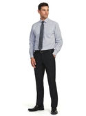 Grey/White Gingham Check Tailored Shirt - Men