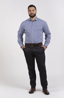 John Flat Twill Chino in Shale - Premium Stretch Cotton