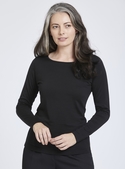 Merino Long Sleeve Scoop Neck Top