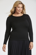 Merino Long Sleeve Scoop Neck Top