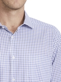 Blue/White Double Check Tailored Shirt - Men