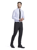 Navy/Blue/White Mini Check Poplin Slim Shirt