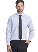 Navy/Blue/White Mini Check Poplin Slim Shirt
