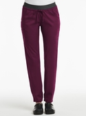 Matrix Elastic Waistband Jogger Scrub Pants - Women - Wine