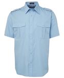 Epaulette Uniform Shirt - Short Sleeve - Blue