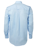 Long Sleeve Epaulette Uniform Shirt - Rear View