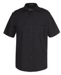 Epaulette Uniform Shirt - Short Sleeve - Black