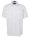 Epaulette Uniform Shirt - Short Sleeve - White