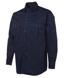 Long Sleeve Cotton Drill Work Shirt (JB)