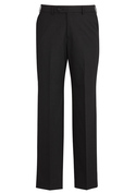 Plain Front Pants - Wool Stretch - Men - Black