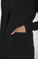 Anna Long Open Cardigan in Superfine Merino