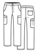 Matrix Half Elastic Waistband Cargo Scrub Pant - Men