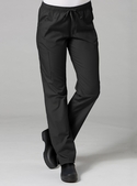 Red Panda Full Elastic Cargo Scrub Pant - Women - Black