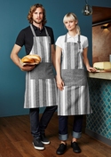 Salt Bib Apron - Salt and Pepper Chambray Stripe