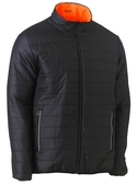 Taped Hi Vis Reversible Puffer Jacket - Reversed