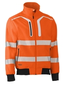Taped Hi Vis Soft Shell Bomber Jacket - Orange