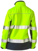 Taped Two Tone Hi Vis Soft Shell Jacket - Women - Back