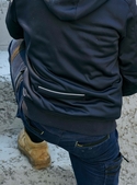 Work Fleece Zip-Front Hoodie With Sherpa Lining